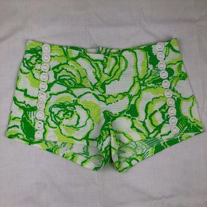 Lilly Pulitzer Liza Short in Resort White and Heart Breakers Pattern Size 6